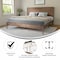 Flash Furniture LT Brown King Wooden Platform Bed with Headboard MG-09004KB-K-OAK-GG - alternate 10